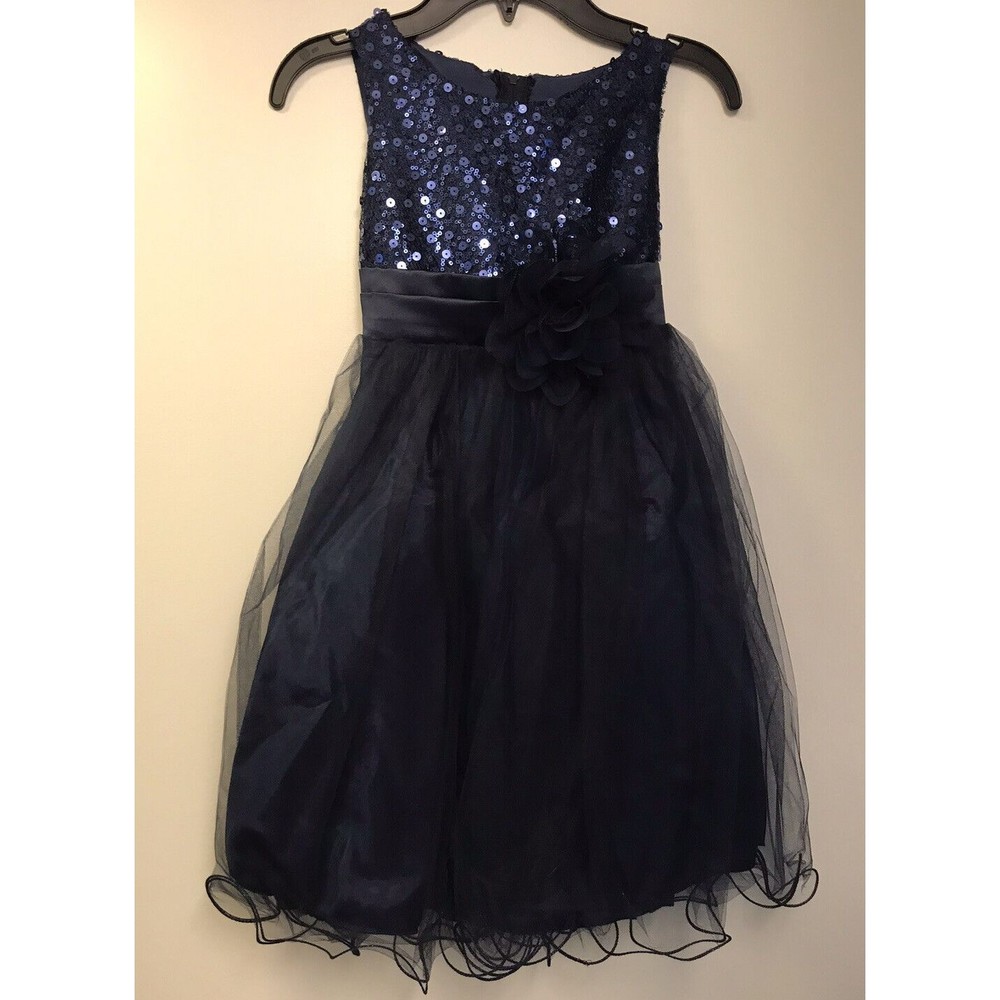 Kids Dream Long Tulle Flower Girl Dresses Kids Wedding Birthday 7-8 Made In USA